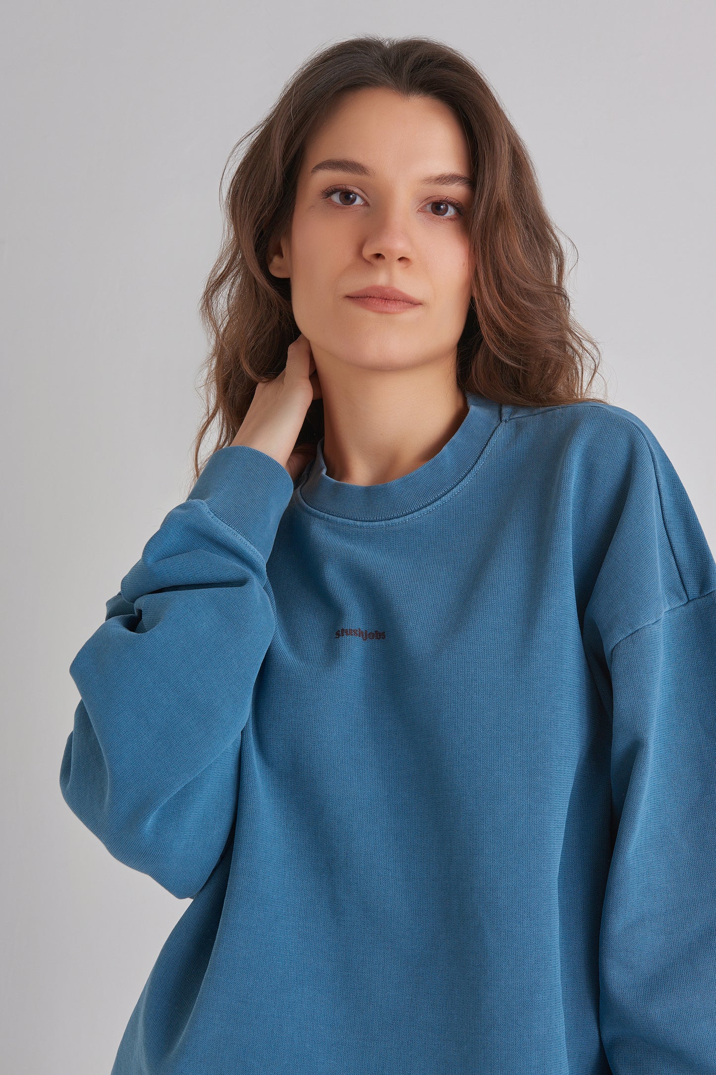 Blue Sweatshirt Garment dye