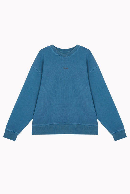 Blue Sweatshirt Garment dye